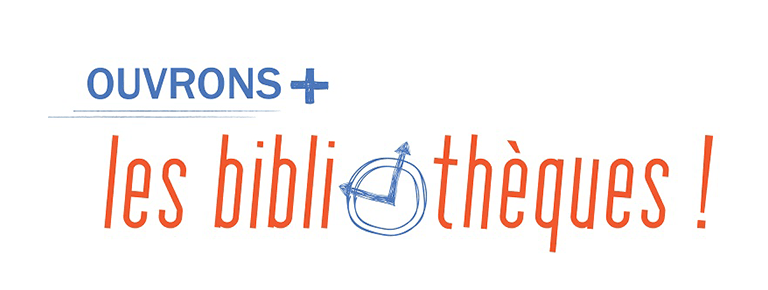 Logo de la Campagne ouvrons plus les bibliothèques