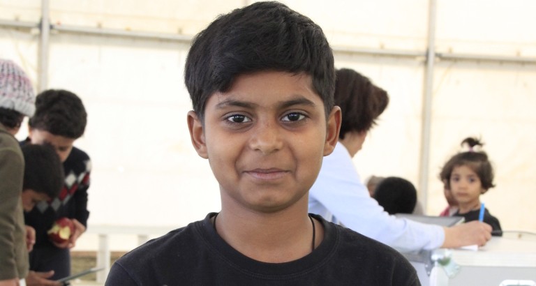 Picture of Ali Abbas at the Eleonas refugee camp in Athens