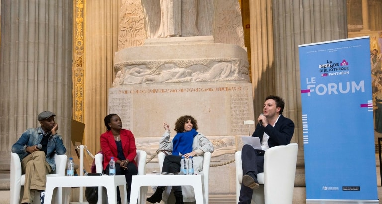 Photo des invités de la deuxième table ronde de #BibliOPanthéon