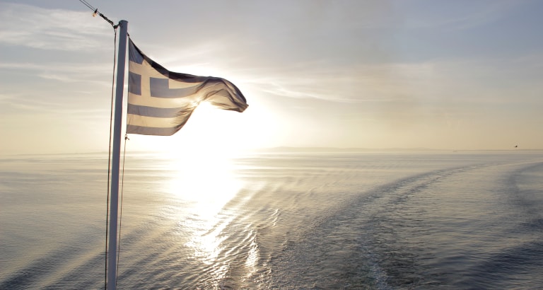 Photo du drapeau grec
